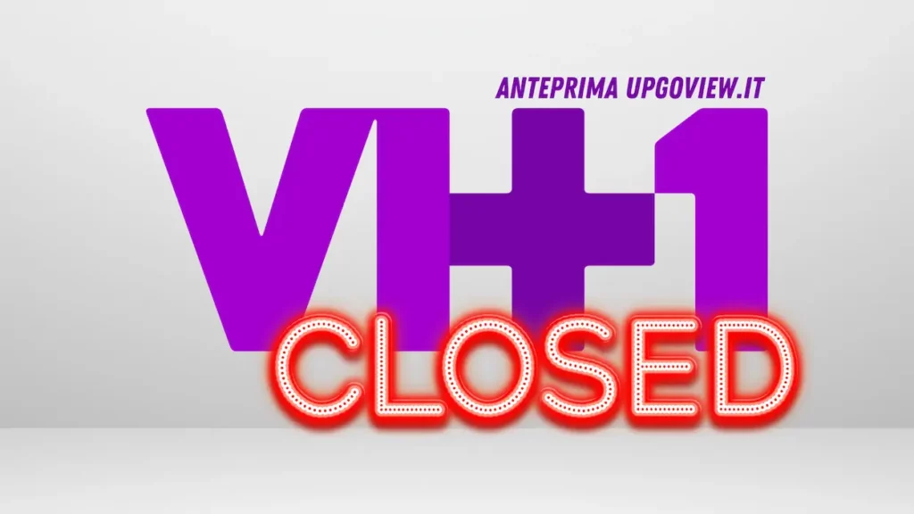 Logo di Vh1 e scritta "closed", in italiano "chiuso".