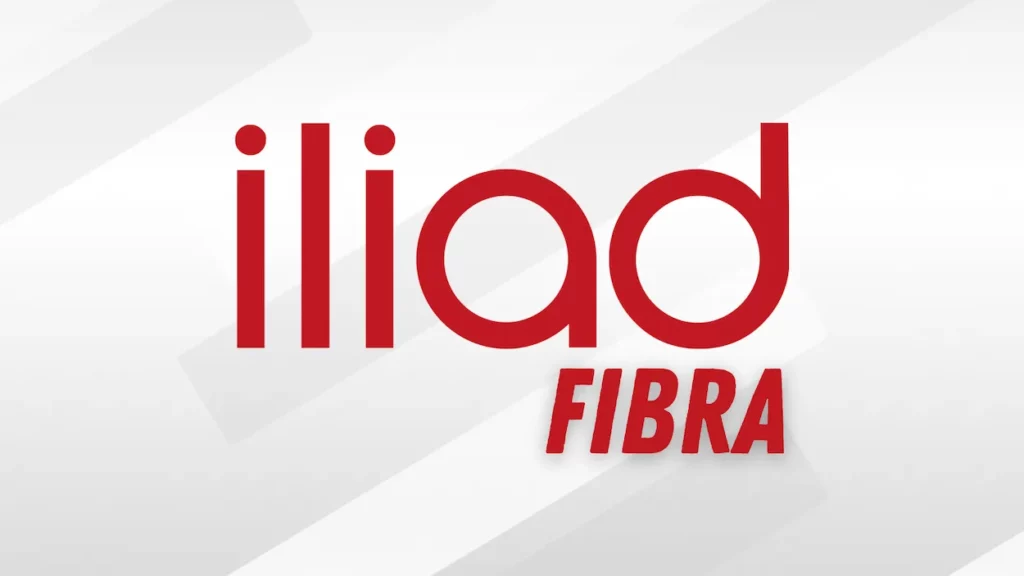 logo di Iliad e scritta "fibra"